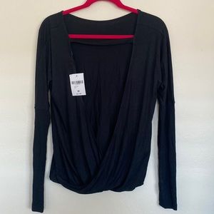 Black Open Back Top NWT